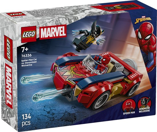 LEGO Marvel Spider-Man Auto vs. Venomized Wolverine Speelgoed - 76336