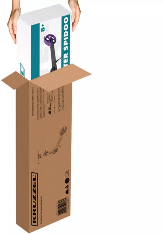 Kruzzel Spidoo Paars – Opvouwbare Stadsscooter 200mm