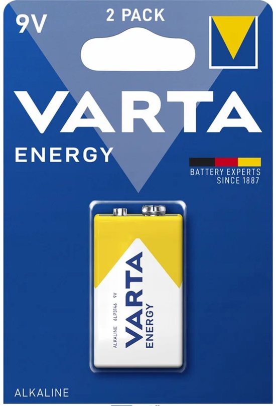 Varta Alkaline batterij - 9V blok - 680 mAh - zwart - staal