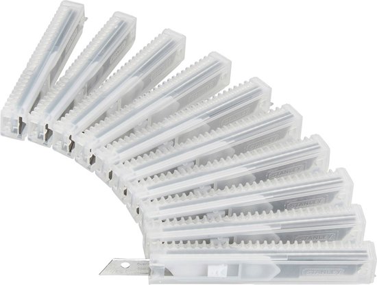 STANLEY Afbreekmesjes 9mm - 10 stuks/dispenser x 10