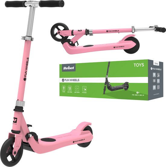 Rebel ZAB0031P - Elektrische ‘Fun Wheels’ step, kids, roze