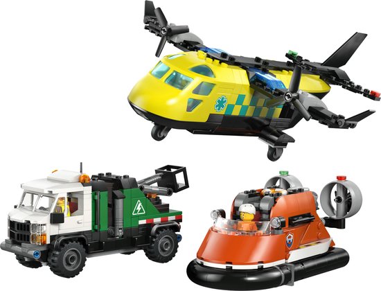 LEGO - City Great Vehicles - Vliegtuig, Servicewagen en Hovercraft Remix