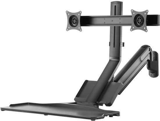 Maclean - Monitorbeugel - 3-in-1 Muurbevestiging en Toetsenbordplank - VESA 17" - 32"