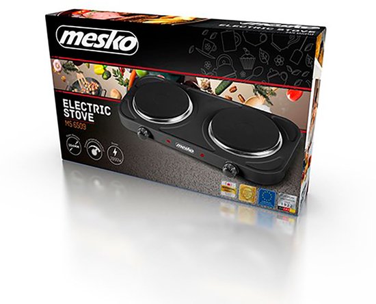 Mesko MS 6509 - Elektrische dubbele kookplaat - 2000 Watt