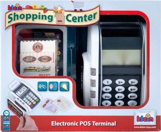 Klein Toys speelgoedkassa verkooppuntterminal - incl. licht - incl. geluid - wit - zwart