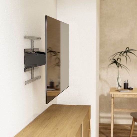 Krüger & Matz Ultra Slim Universele Verstelbare Televisie Beugel Voor LED LCD TV Van 37 Tot 75 Inch - Max 50 Kg - verticale en horizontale aanpassing - muurbeugel - slank ontwerp