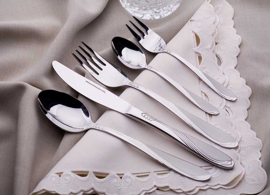 KINGHOFF 3554 - luxe bestekset koffer - 72 delig - 12 persoons - Modern bestek
