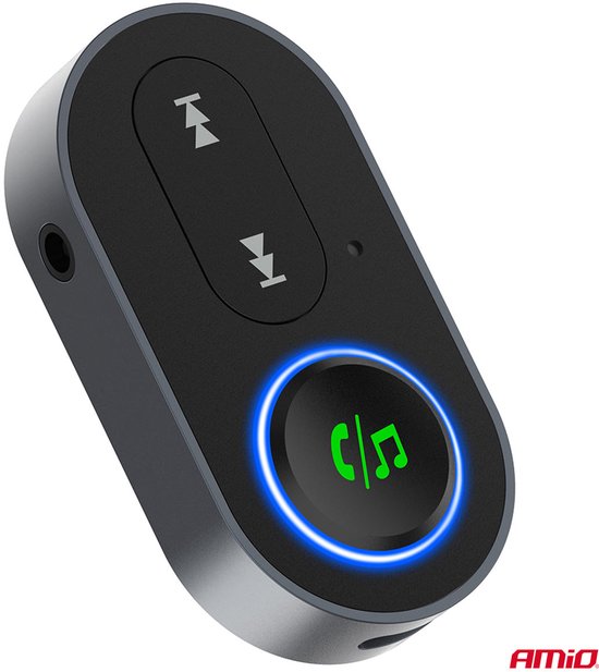 AMiO Draadloze Mini Audio Bluetooth Receiver Ontvanger – 3.5mm AUX Jack Muziekstreaming Handsfree