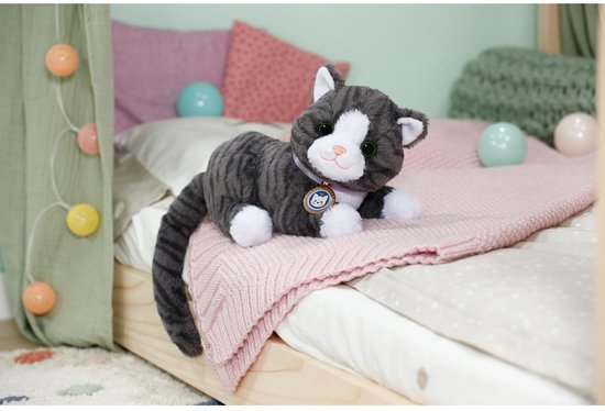 BABY born knuffelkat Cookie met geluid en kattenmand - interactief speelgoed.