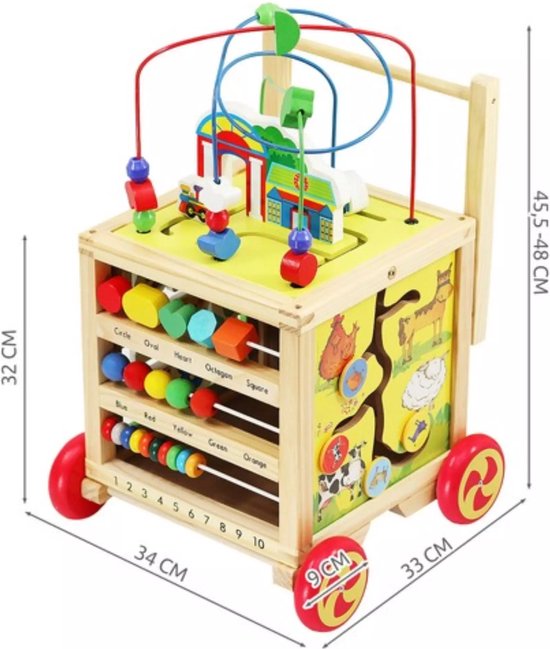 Kruzzel Houten Loopwagen: Perfecte Start voor de Eerste Stapjes