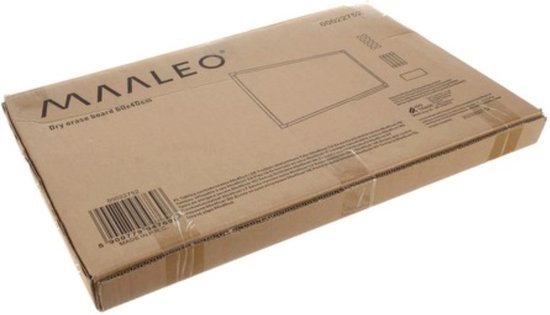 Maaleo Whiteboard - 60x40 cm - Magnetisch - Inclusief Markers, Magneten en Spons