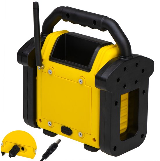 Adler Ad 1911- Digitale Radio - bouwradio - Bluetooth 5.1 - IPX 54 - vermogen 10 W -Geel