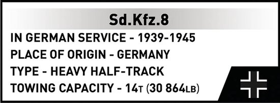 COBI 3143 Sd.Kfz.8 Towing 8,8 cm Flak 36