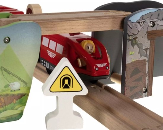Kruzzel Houten Treinset: Stimuleer Creativiteit en Motoriek bij Kinderen