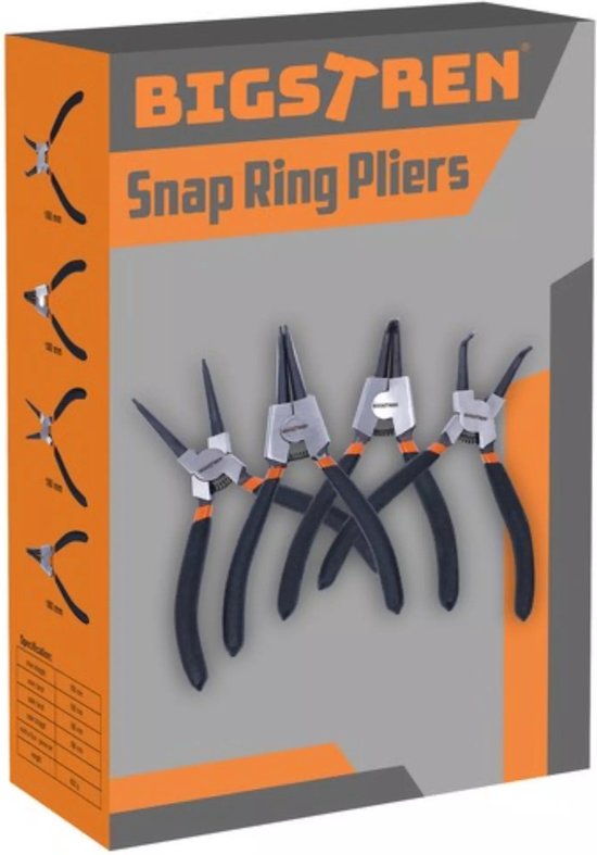 Bigstren seger-ringtang 4 stuks- Tangen - Handgereedschap - Gereedschap- Gereedschapsset