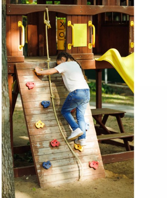 Kruzzel Klimstenen set voor Kinderen – 10 Grepen + 2 Handvatten