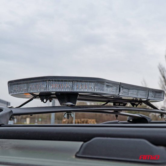 AMIO Stroboscoop Zwaailicht LED Waarschuwingslichtbar 132 LED 965mm Oranje - Professionele Signaalverlichting met 51 Functies