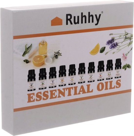 ESSENTIËLE OLIËN SET 10 stuks van elk 15 ml - Etherische Aromatherapie - Aroma Olie Geuren - Etherische essentiële oliën voor geurverspreider of aromadiffuser
