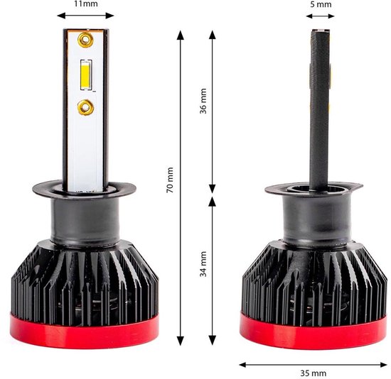 AMiO LED Koplampen BF-serie H1 Dimlichten Wit