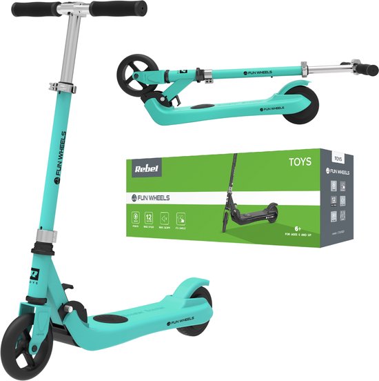 Rebel ZAB0031B - Elektrische ‘Fun Wheels’ step, kids, turquoise