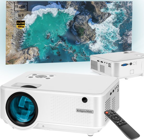 Krüger & Matz KM0370FHD V-LED20 - Beamer - Full HD - tot 50.000 uur