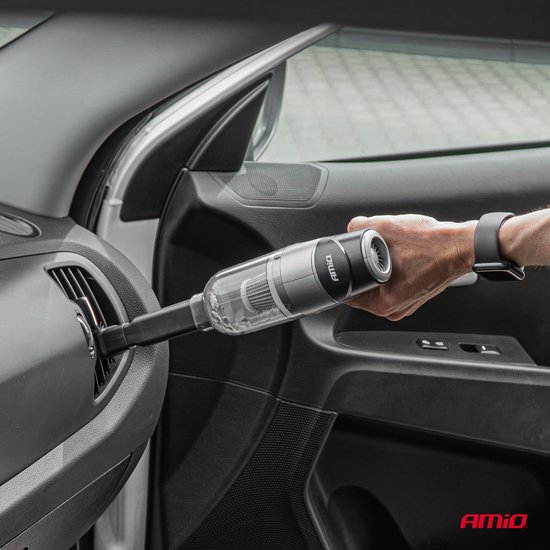AMiO Auto Stofzuiger Draadloos - Autostofzuiger - Handstofzuiger - 40W - Grijs