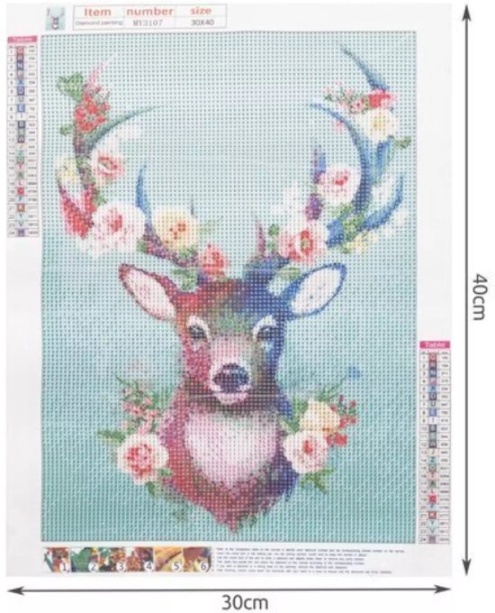 Diamond Painting set - Hert - complete set - cadeau sint/kerst