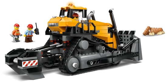 LEGO® City Gele Bulldozer, Bouwplaatsvoertuig - 60466