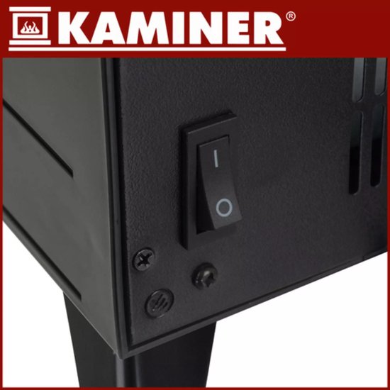 Kaminer Embego elektrische kachel 2000W met realistisch vlameffect en afstandsbediening