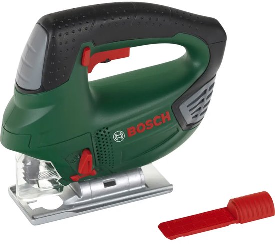 Klein Toys Bosch mini II speelgoed decoupeerzaag - 17,9x5x16 cm - incl. realistische geluids- en lichteffecten - groen rood zwart - zaag