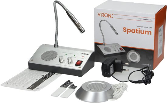 SPATIUM raamintercom bekabeld systeem voor tweerichtingsspraakcommunicatie, intercom biedt spraakoproepen van hoge kwaliteit en is gemakkelijk te gebruiken, extra potentiometers zorgen voor een soepele volumeregeling