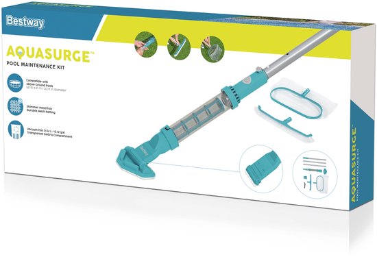 Bestway® AquaSurge™ Zwembad Onderhoudskit met Stofzuiger en Skimmer