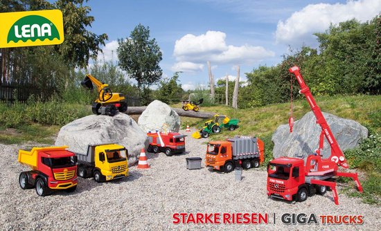 Vrachtwagen Lena Met Laadbak - Rood/Geel