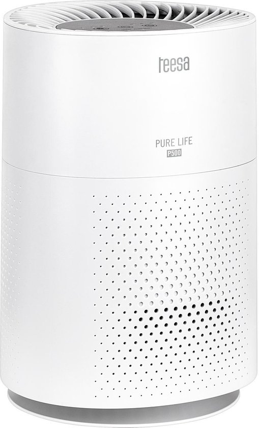 Teesa Luchtreiniger Pure Life P500 – HEPA Filter & Koolstoffilter – Luchtzuiveraar voor Slaapkamer, Woonkamer of Kantoor – Verwijdert Allergenen, Fijnstof, Geuren & Rook – Stil en Efficiënt