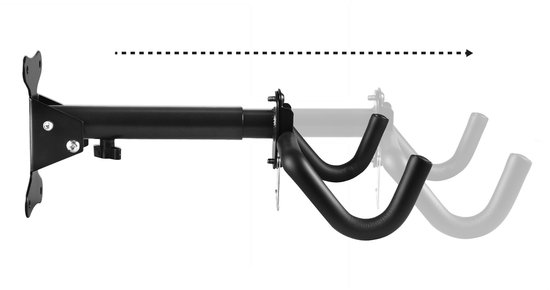 Maclean - Fiets muurbeugel, horizontaal, staal, max. belasting 30kg, MC-484