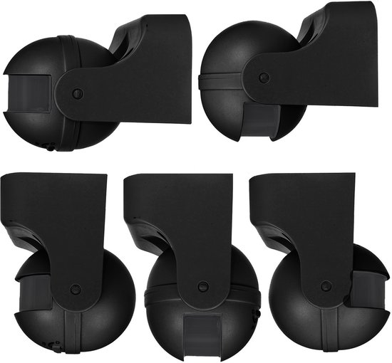 Maclean - PIR-bewegingssensor - infrarood - IP44 - zwart met zwarte afdekking - Bereik 12 m - max. belasting 300/1200 W - MCE358 B/B