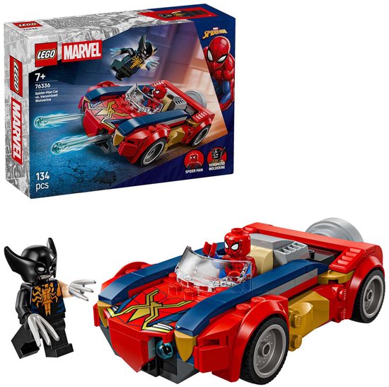 LEGO Marvel Spider-Man Auto vs. Venomized Wolverine Speelgoed - 76336