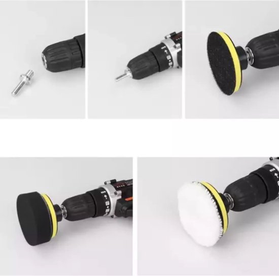 Xtrobb Polijstspons - 12x stuks - D80 mm - polijsten/waxen - 3000 tpm