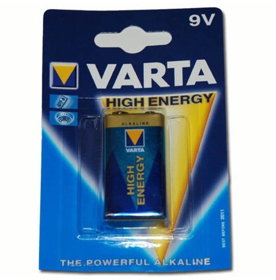 Varta Alkaline batterij - 9V blok - 680 mAh - zwart - staal
