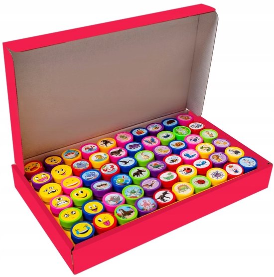 Kruzzel Kinderstempelset 60 Stuks - Educatief en Veilig Speelgoed - Creatief Plezier