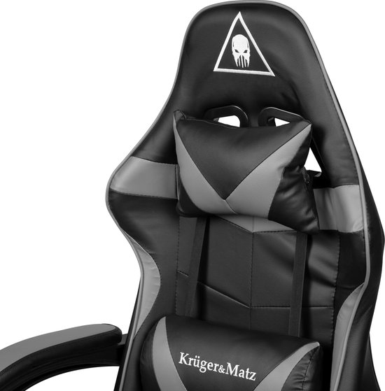 Krüger&Matz KM0790GREY - Warrior GX-150 gaming stoel, grijs-zwart