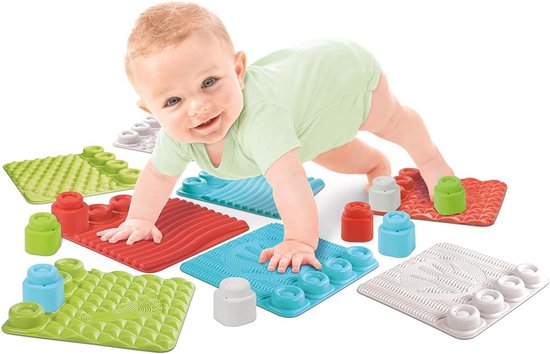 Clementoni Soft Clemmy - Sensory Path - Speelkleed - Baby Speelmat - Met Stapelblokken - 6-36 maanden