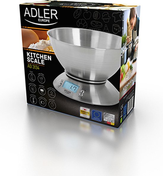 Adler AD 3134 elektronische keukenweegschaal - max 5 kg