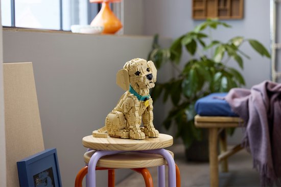 LEGO® Icons Golden Retriever Puppy - Decoratieve Dierenfiguur - Bouwset voor Volwassenen - 11384