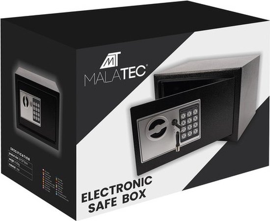 Malatec Elektronische Kluis met Sleutel - Veiligheid en Betrouwbaarheid voor Uw Waardevolle Spullen