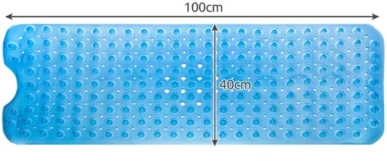 Ruhhy Antislip Badmat 100x40 cm - Blauw, Veilig en Comfortabel