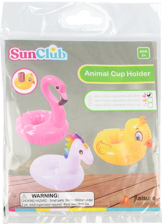 SunClub flamingo bekerhouder - Voor bij het zwembad!
