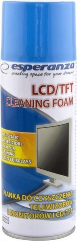 Esperanza LED / LCD / TFT Cleaning Foam Reinigingsschuim | 400ml | Antistatisch | Bacteriedodend | Geschikt voor Notebooks Tablets Smartphones TV's Monitors Digital Cameras