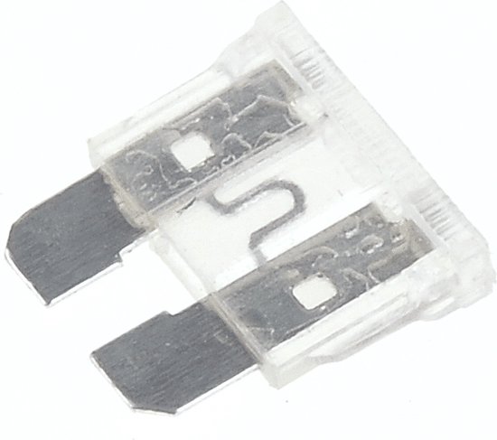 50x Steekzekering - Midi - 25A zekering - Wit - 19x19mm - Geschikt voor o.a. auto / camper / boot / truck