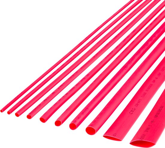 Rebel - Set van Krimpkousen - 1,5mm - 1m - Rood